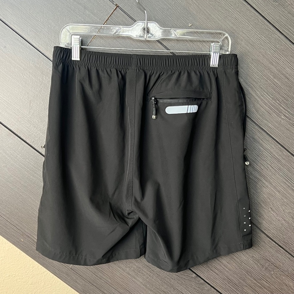 Northyard Men's Athletic Running Shorts Large Black Zip Pocket Performance - Picture 4 of 5
